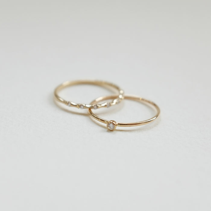 Bezel Diamond Stacking Band