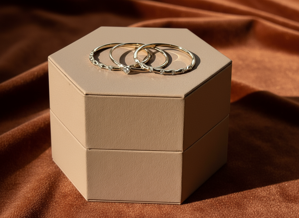 Bezel Diamond Stacking Band