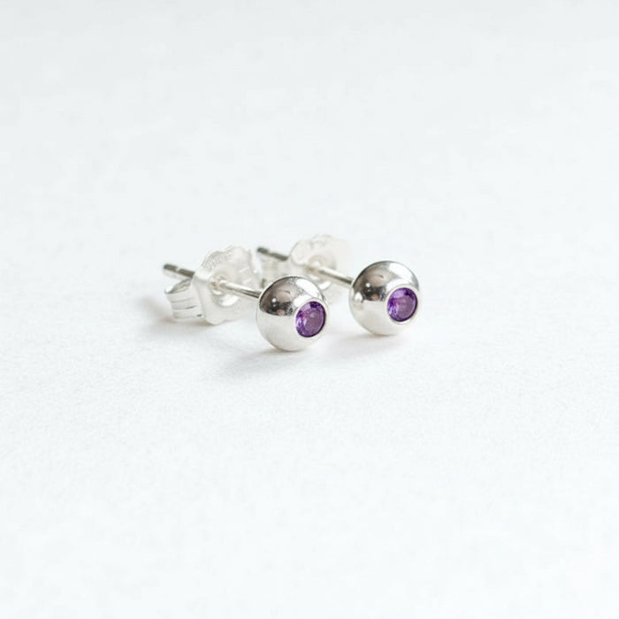 Orbit Studs- Amethyst