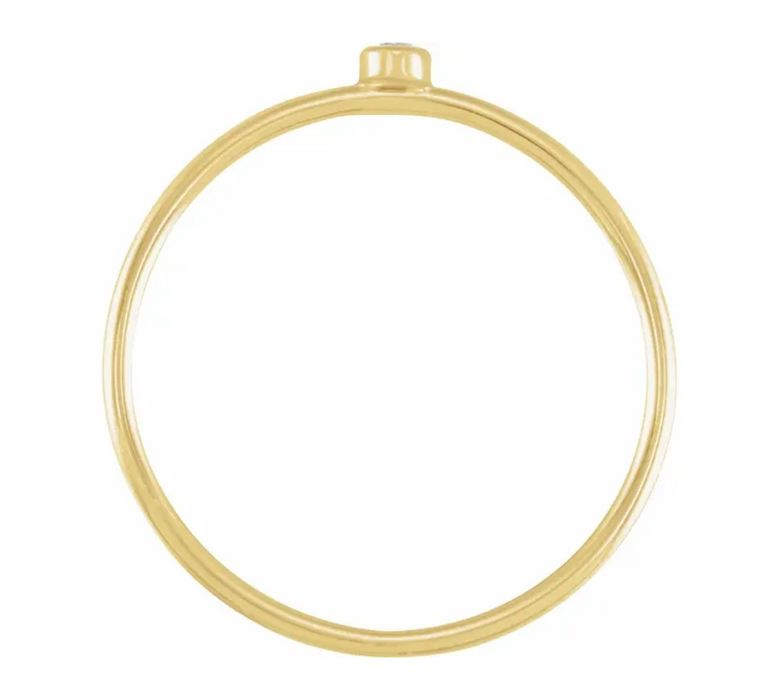 Bezel Diamond Stacking Band