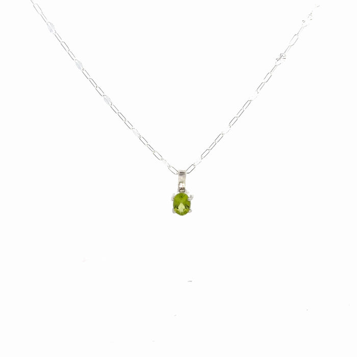 Peridot Four Prong Pendant