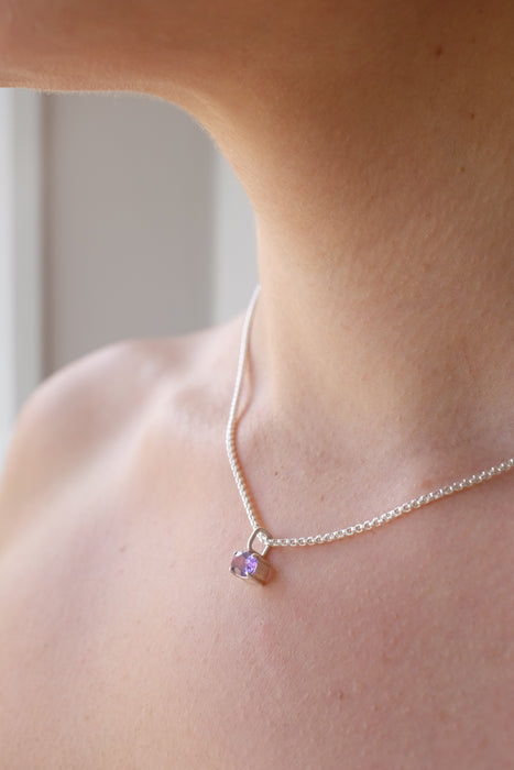 Amethyst Prong Pendant