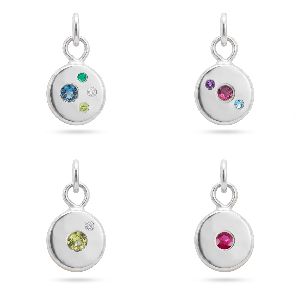 Echo Charm Silver: Custom Birthstones